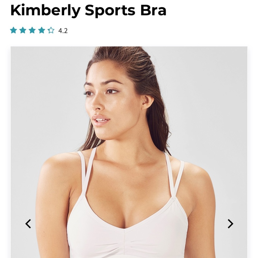 Fabletics Kimberly Sports Bra White XL New NWT